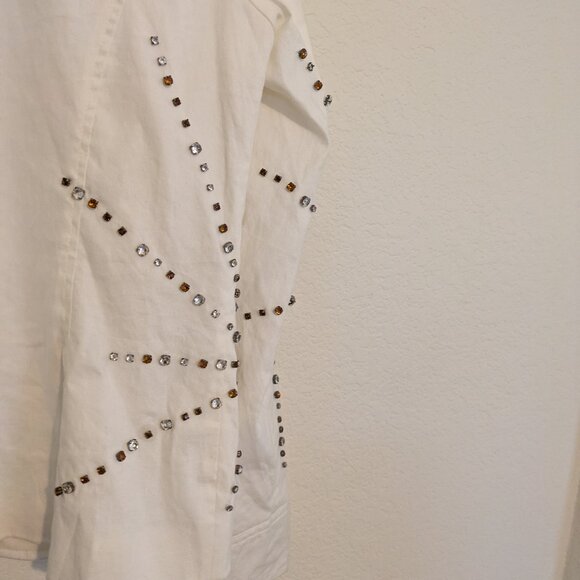 XL Peppe Peluso linen Blazer w/Flair - Picture 7 of 10